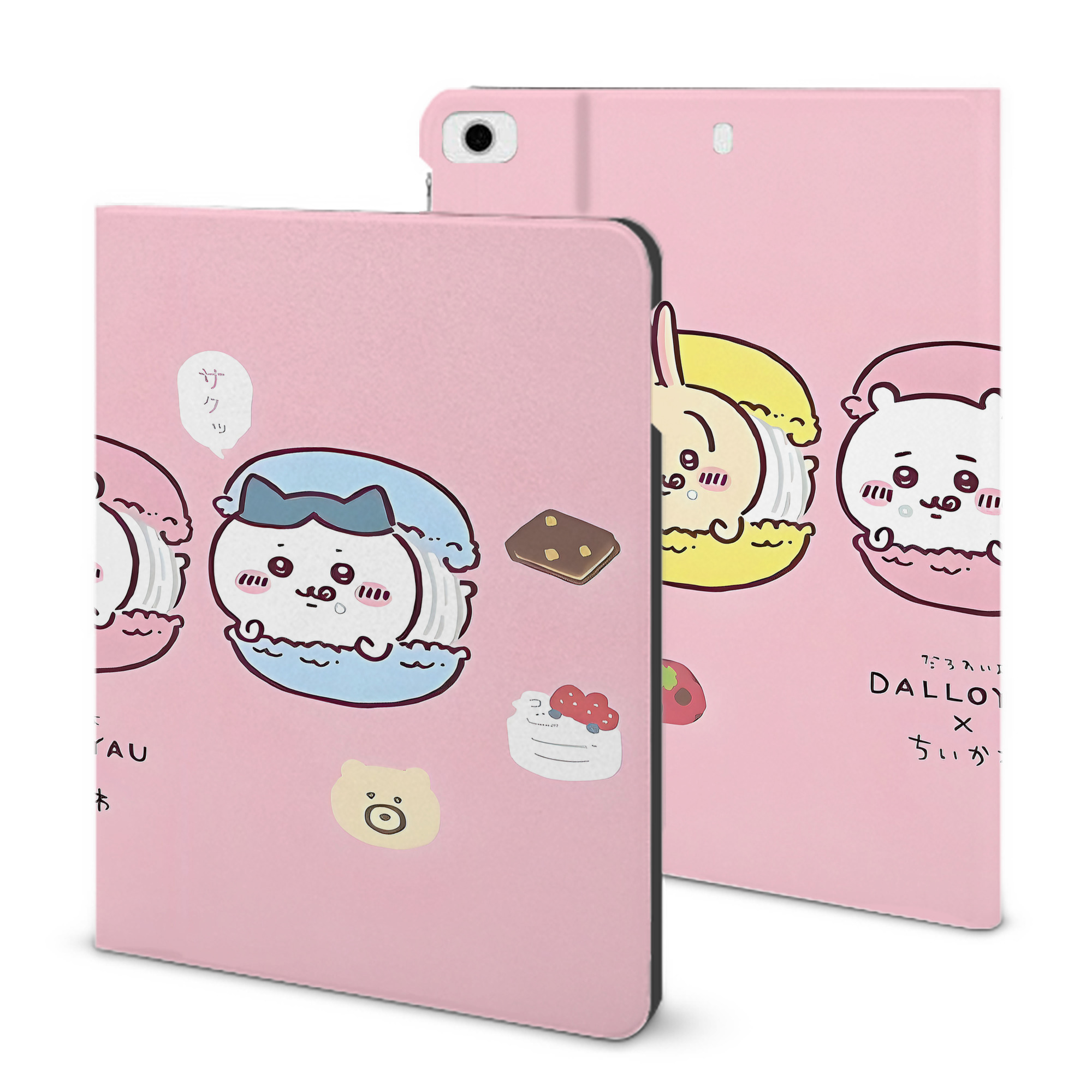 （画像用） ちいかわ Chii-kawa IPad ケース ブック型 PUレザー TPU 耐衝撃 軽量 薄型 ペン収納なし 全面保護 IPad 各モデル対応